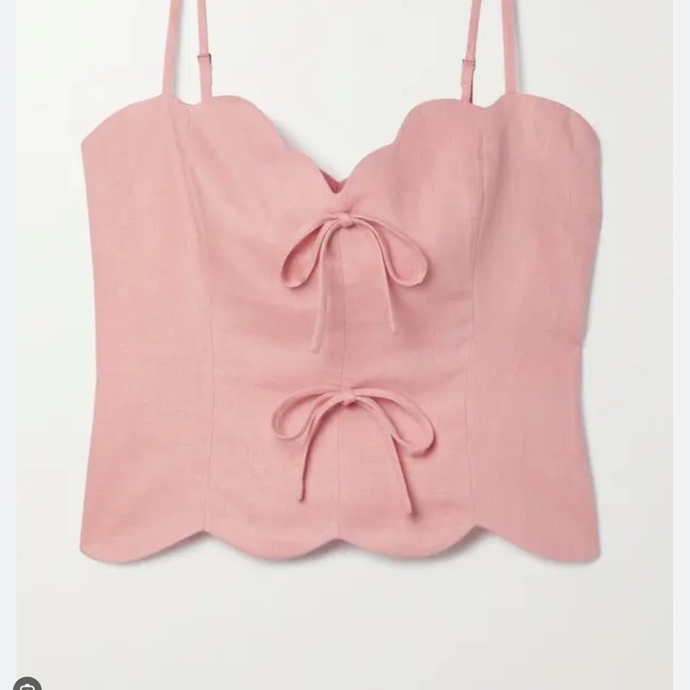 NWOT Reformation Doppio Blush Scalloped Camisole